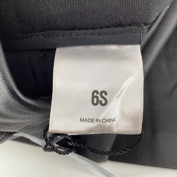 NWT Express Women’s High Rise Wide Leg Faux Leather Pants Black Size 6S MSRP $98 - Picture 9 of 10